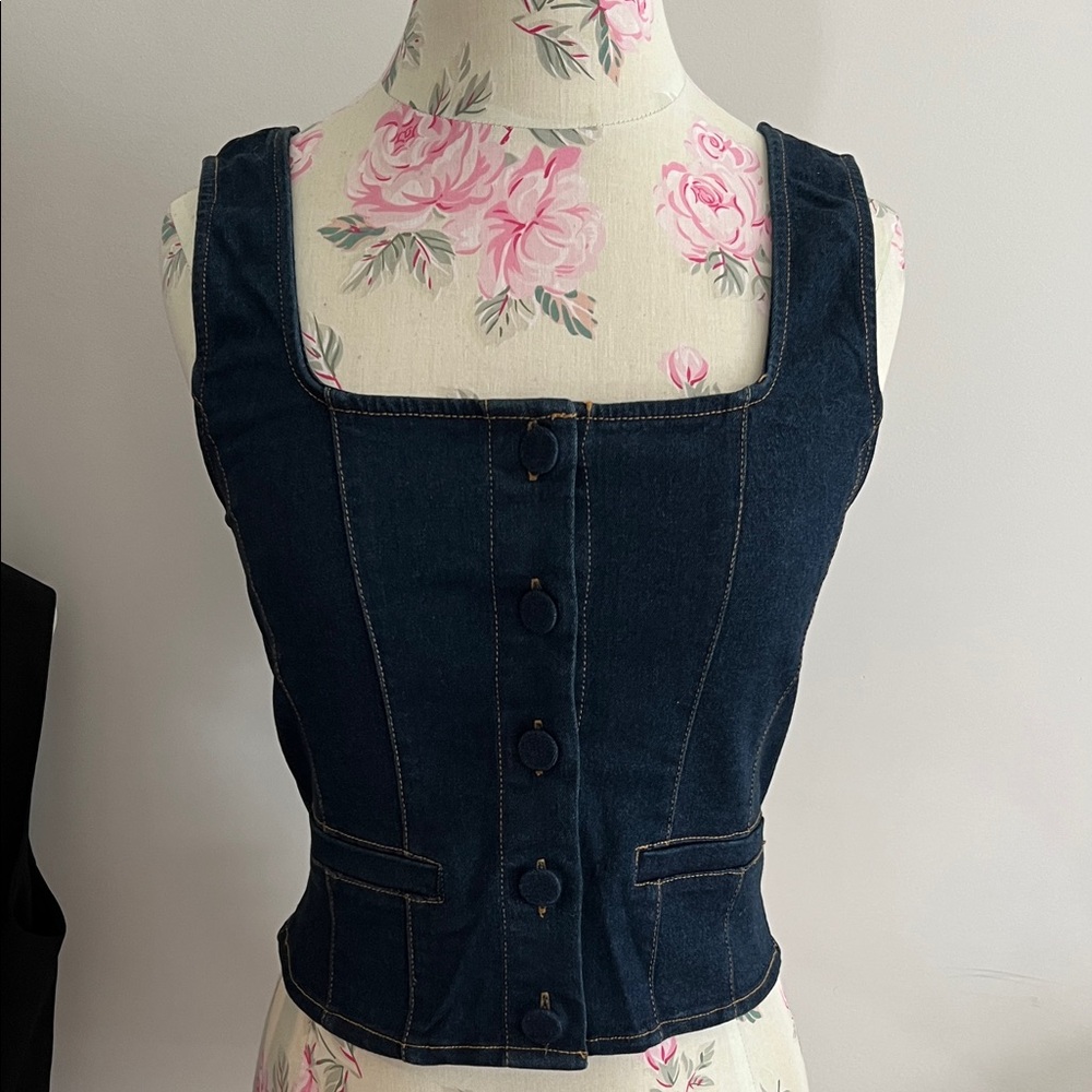 The Workshop Denim Button-Up Top